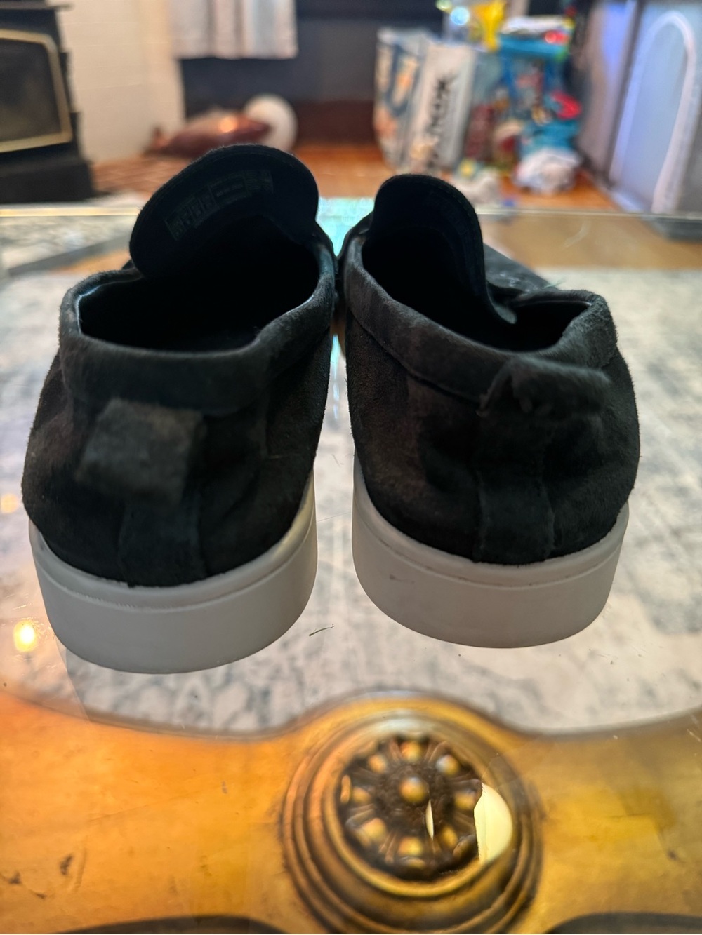 Vionic Uptown Loafer Black Suede Slip-On w/White Platform Sole Dark Academia 8.5 - Picture 7 of 9